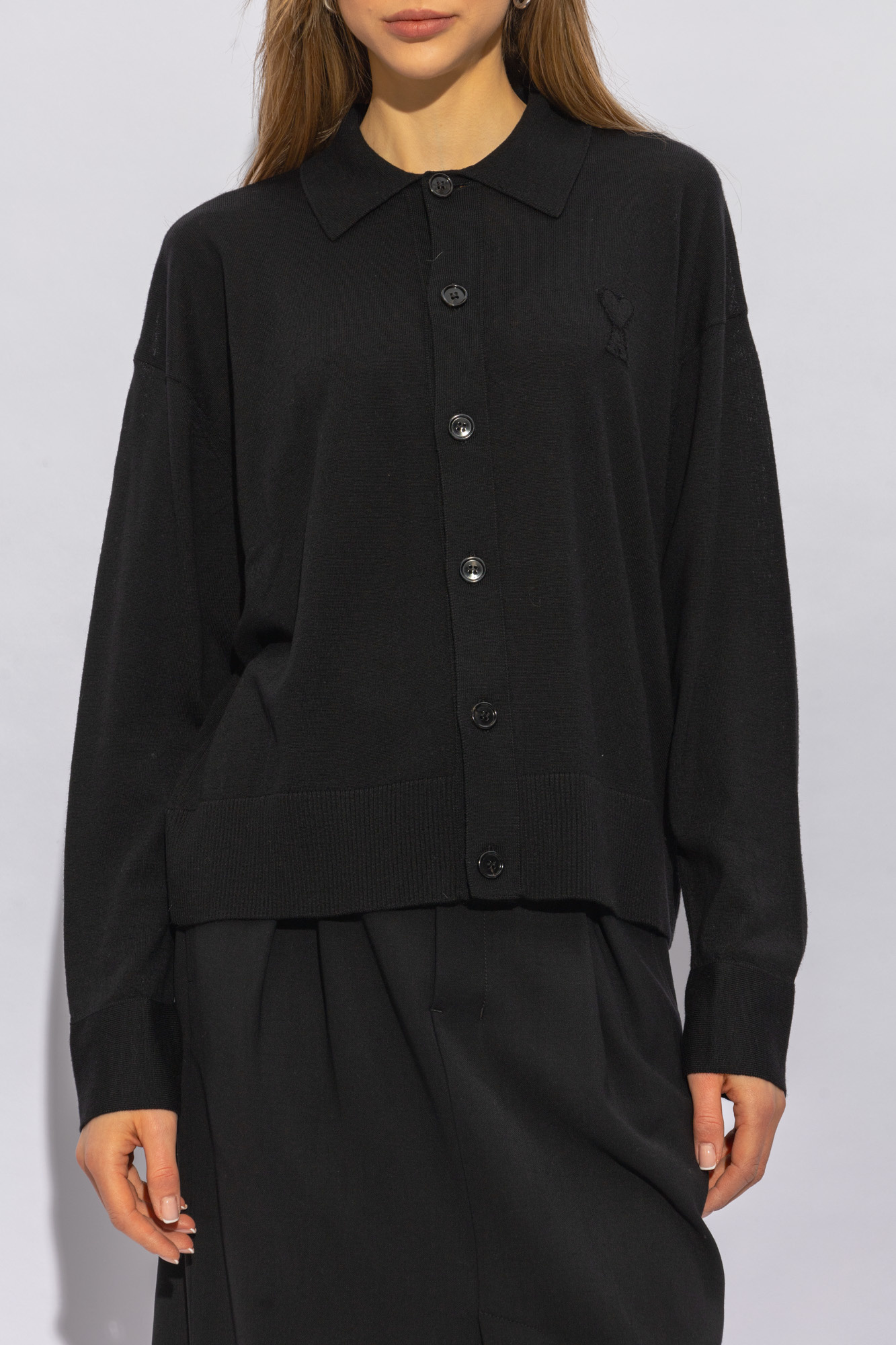 SchaferandweinerShops Germany - Black Wool cardigan Ami